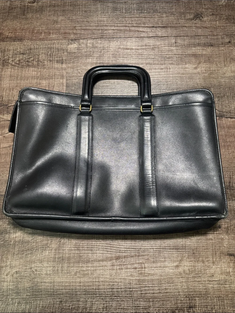 Vintage Coach Black Embassy Leather Briefcase